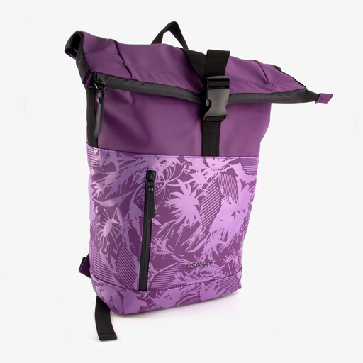 Roltop rugzak paars 14 liter