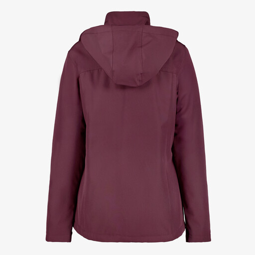 Gewatteerde dames softshell jas bordeaux