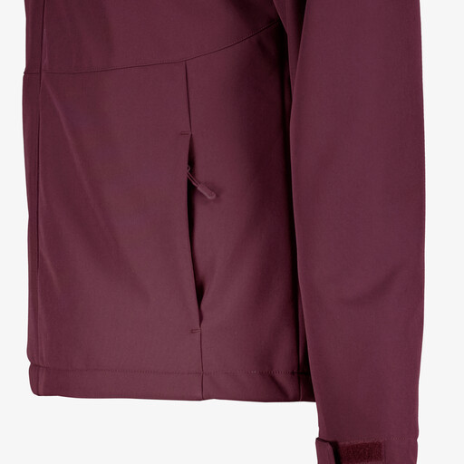 Gewatteerde dames softshell jas bordeaux