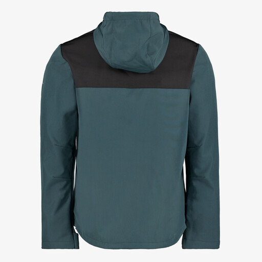 Heren softshell jas blauw zwart