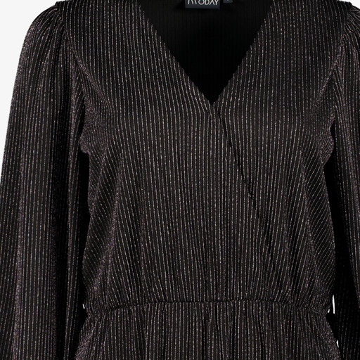 Dames party jurk zwart zilver