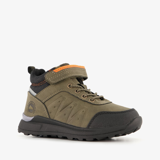 Hoge sneakers jongens zwart/groen