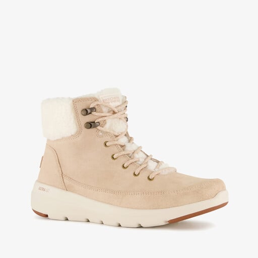 On-the-GO Glacial suède veterboots beige