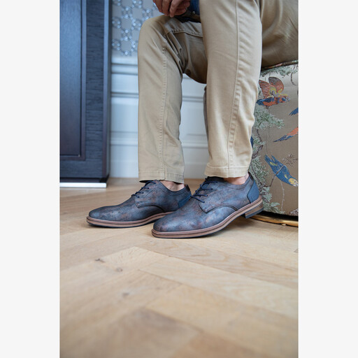 Heren veterschoenen blauw