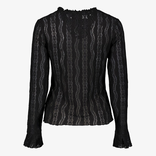 Dames mesh top zwart