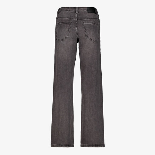Dames wide leg jeans donkergrijs lengte 31