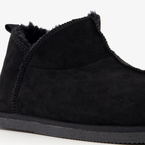 Halfhoge heren pantoffels zwart