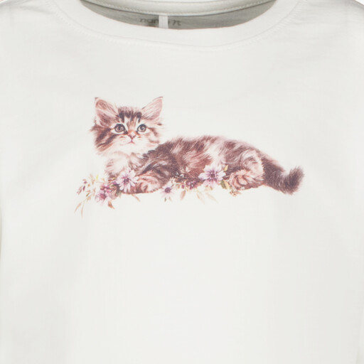 Name It meisjes trui met kat wit