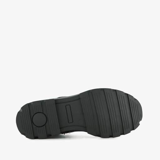 Metallic meisjes veterboots zilverkleurig