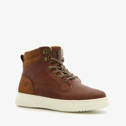 Gevoerde jongens veterboots bruin