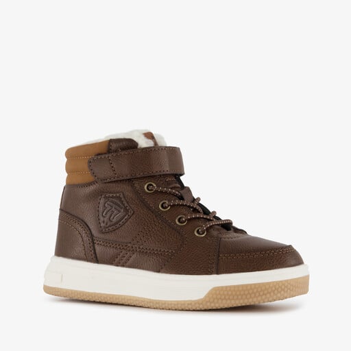 Gevoerde jongens veterboots bruin
