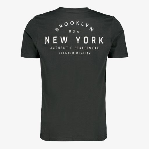 Heren T-shirt met backprint zwart