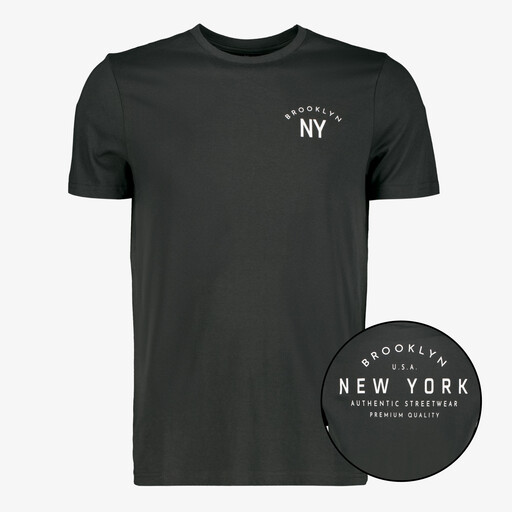 Heren T-shirt met backprint zwart