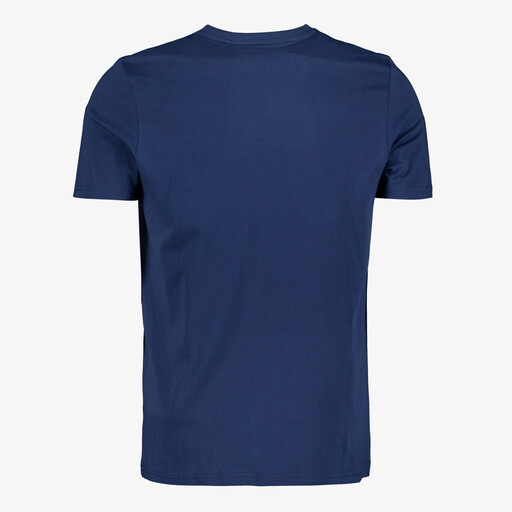 Heren T-shirt met tekstopdruk blauw