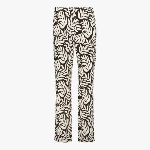 Pantalon dames bruin/wit