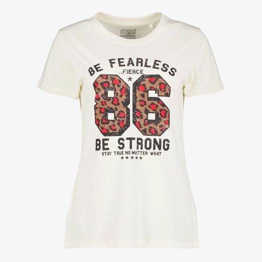 Dames t-shirt met opdruk wit