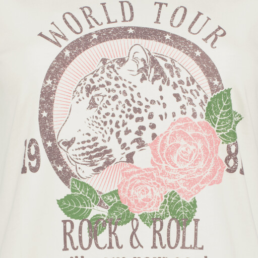 Dames T-shirt met opdruk wit