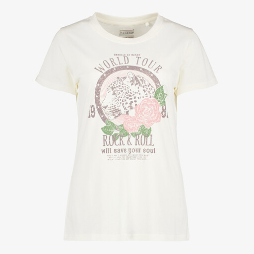 Dames t-shirt met opdruk wit