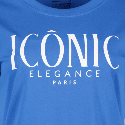 Dames t-shirt met opdruk blauw