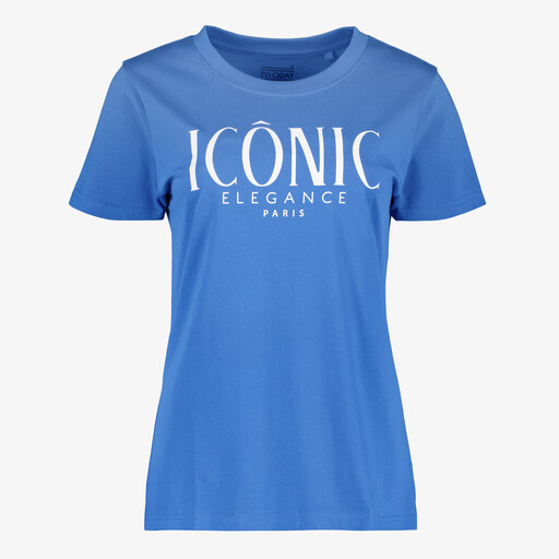 Dames t-shirt met opdruk blauw
