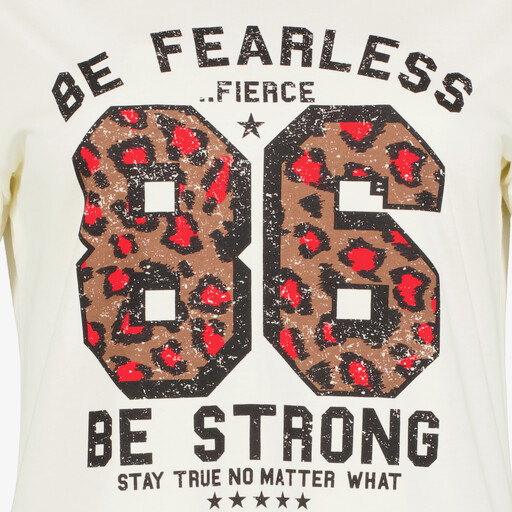 Dames T-shirt met opdruk wit