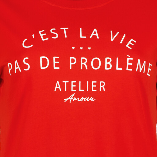 Dames T-shirt met opdruk rood