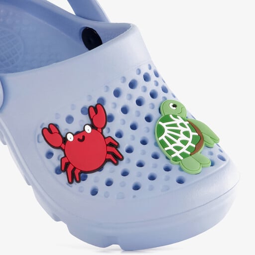 Jongens klompen met zeedieren lichtblauw