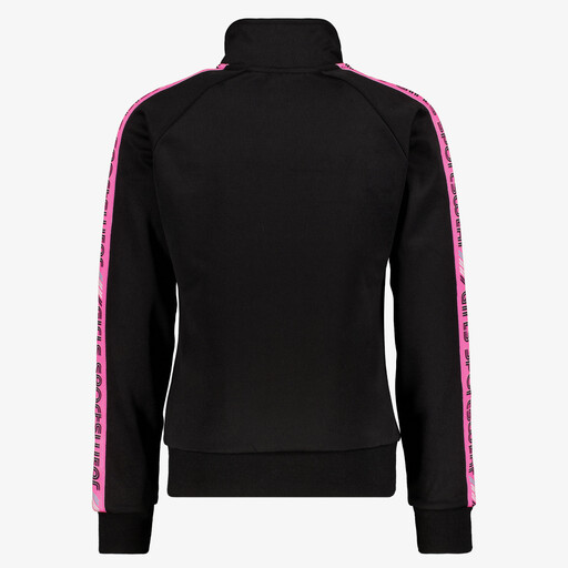 Meisje trainingsvest zwart roze