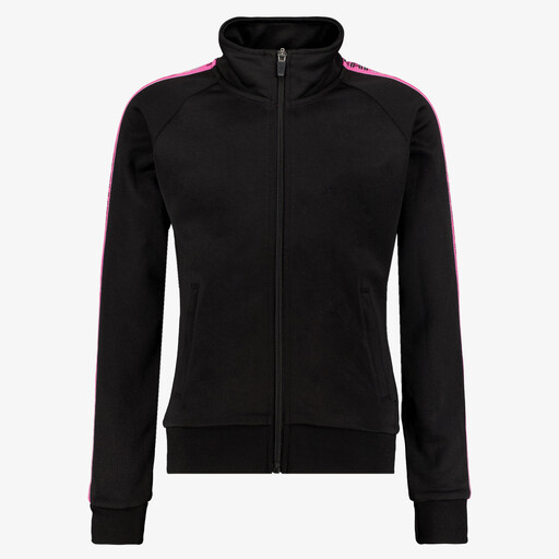 Meisje trainingsvest zwart roze