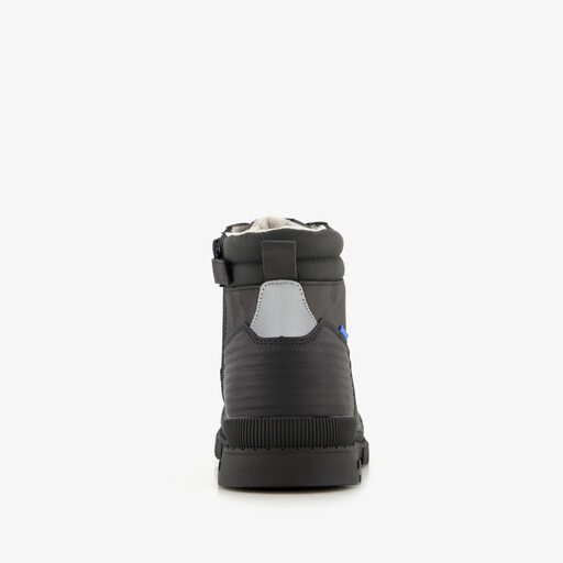 Jongens veterboots met camouflage zwart