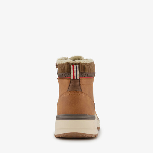 Gevoerde heren veterboots cognac bruin