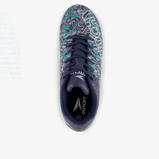 FG kinder voetbalschoenen blauw roze