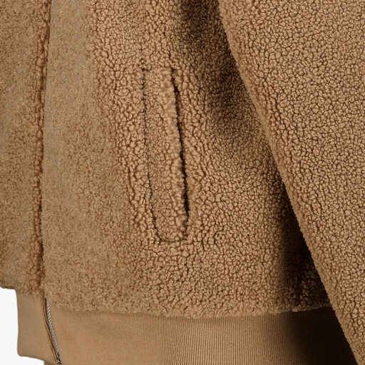 Dames teddy bomber jas bruin