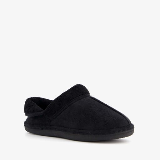 Thuis gevoerde dames pantoffels zwart