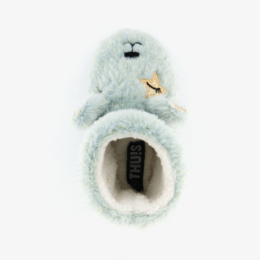 Kinder pantoffels muis mintgroen