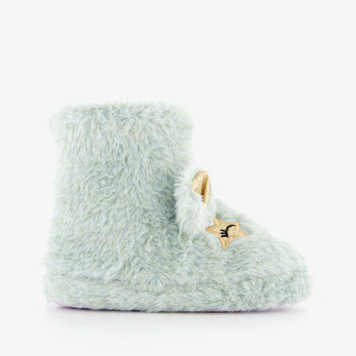 Kinder pantoffels muis mintgroen