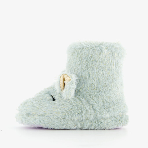 Kinder pantoffels muis mintgroen