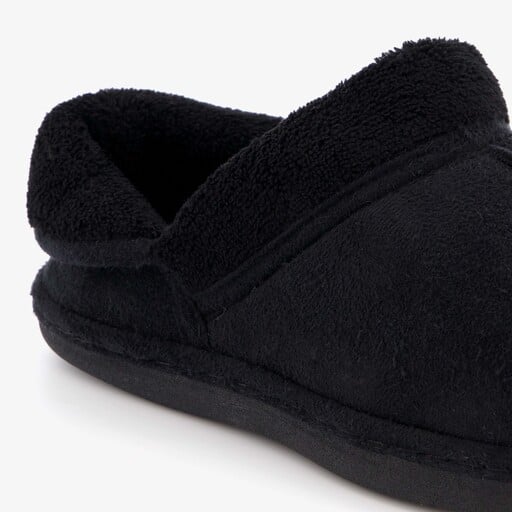 Thuis gevoerde dames pantoffels zwart