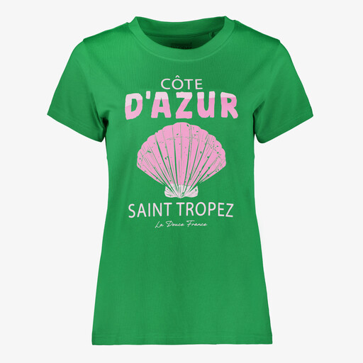 Dames t-shirt met opdruk groen