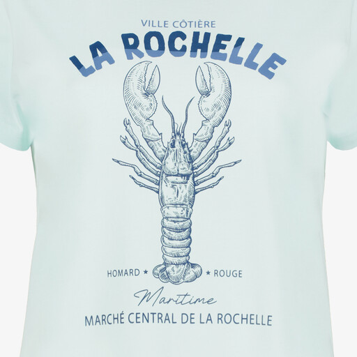 Dames T-shirt met opdruk blauw