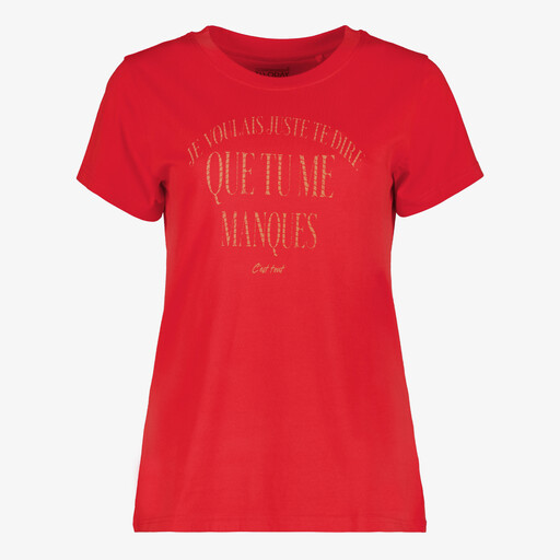 Dames t-shirt met opdruk rood