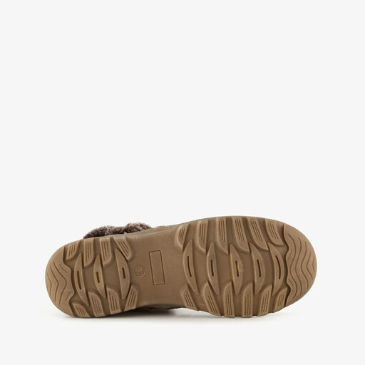 Gevoerde dames enkellaarsjes cognac