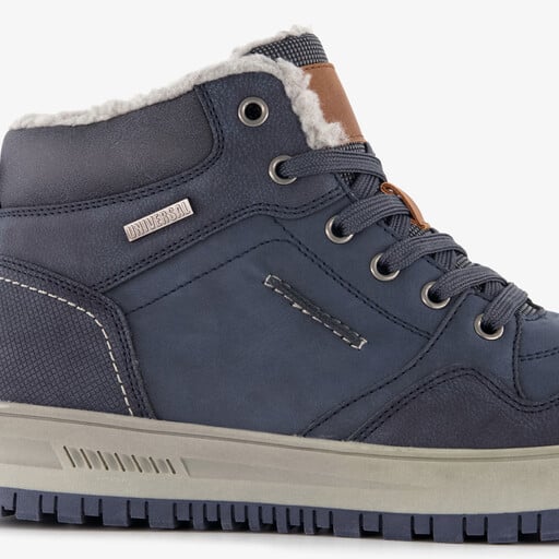 Gevoerde heren veterboots donkerblauw