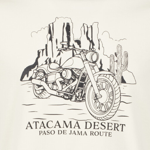 Heren T-shirt met opdruk creme