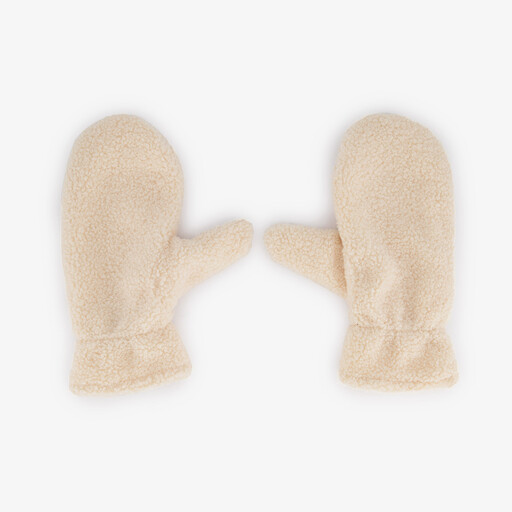 Dames teddy wanten beige