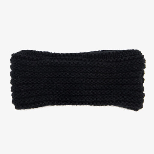 Gebreide dames hoofdband zwart