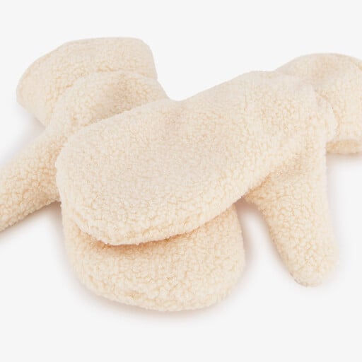 Dames teddy wanten beige