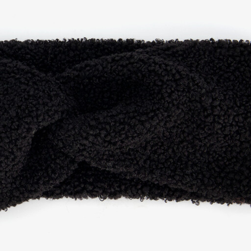 Dames teddy hoofdband zwart