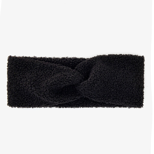 Dames teddy hoofdband zwart