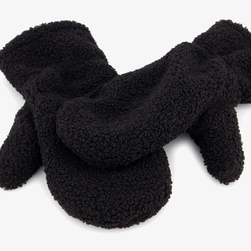 Dames teddy wanten zwart